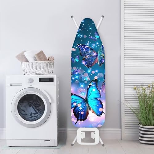 Blue Butterfly Ironing Board Cover and Pad Extra Thick Heavy Duty Padded 3 - Image 4