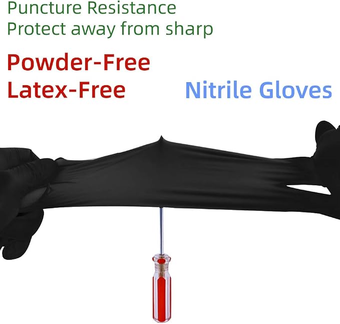 Nitrile Disposable Gloves Pack of 100, Latex Free Safety Working Gloves - Image 2