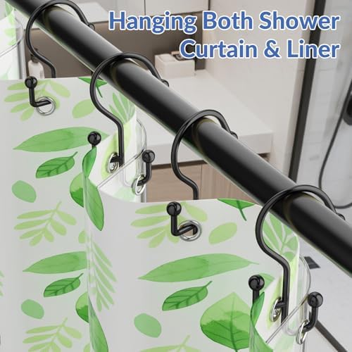 Goowin Shower Curtain Hooks, Anti-Drop Metal Shower Curtain Rings Hooks - Image 5