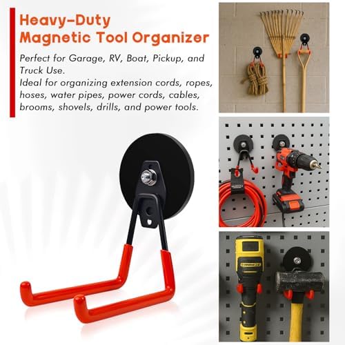 2-Pack Large Heavy Duty Magnetic Hooks - Image 5