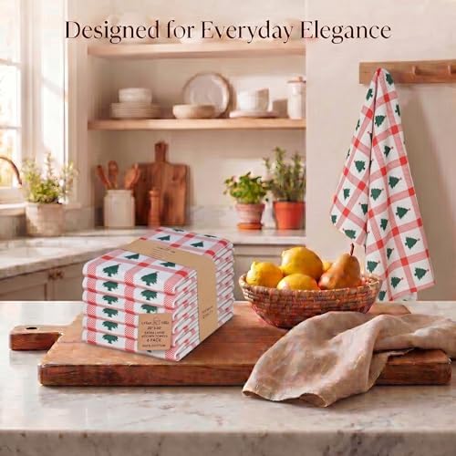 Urban Villa Kitchen Towel Cotton Dish Towel 20”x30” Christmas Tree - Image 5