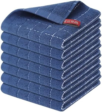 Homaxy 100% Cotton Terry Kitchen Dish Cloths, 7 Pack by Homaxy