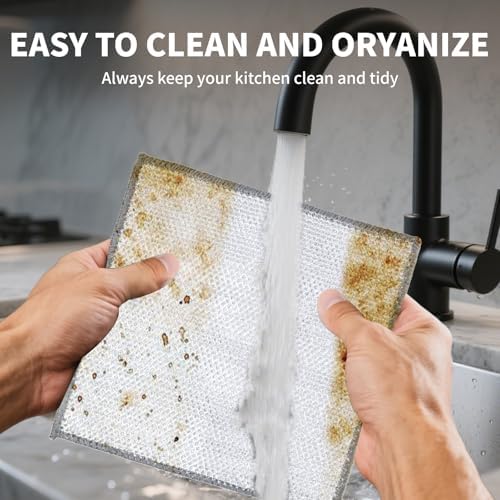 Double Layer Steel Wire Dishcloth, Powerful Cleaning Non-Scratch Wire Dishcloth - Image 6