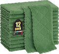 Homaxy 12 Pack Super Soft & Absorbent Dish Cloths, Grass Green by Homaxy