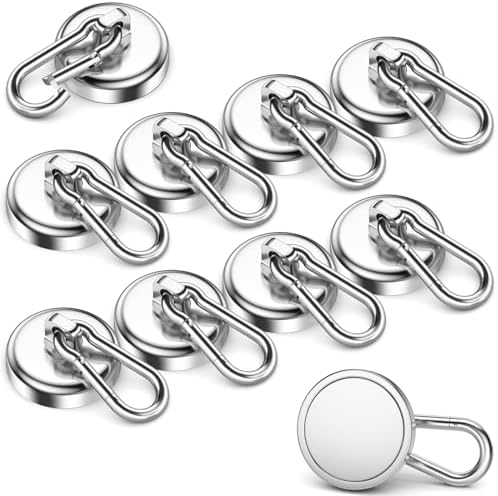 FINDMAG 150 LBS Heavy Duty Magnetic Hook, Strong Magnetic Hooks, 10 Pack by FINDMAG