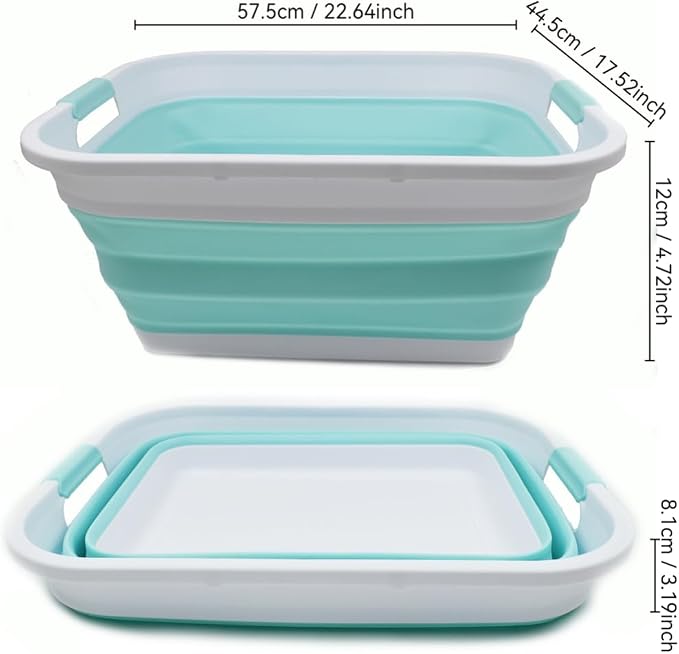 SAMMART 41L Collapsible Plastic Laundry Basket-Foldable Pop Up Storage - Image 2