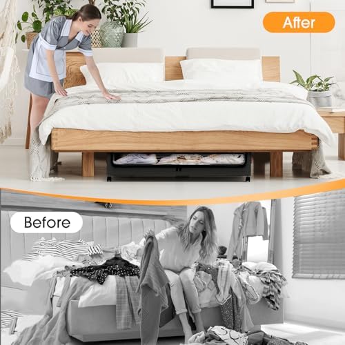 Under Bed Storage with Wheels 1Pack Storage Containers with Clear Window - Image 5