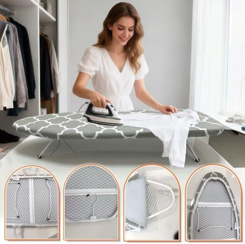 Tabletop Ironing Board with Heat Resistant Cover and Pad - Image 2