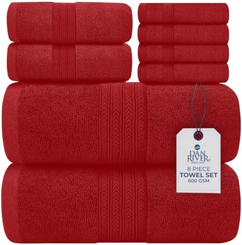 DAN RIVER 8 Piece Luxury Bath Towels by DanRiver