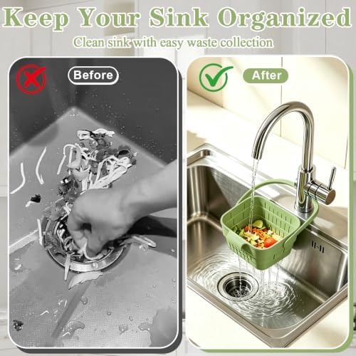 Foldable Hanging Sink Drain Basket, Hanging Sink Basket - Image 3