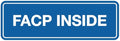 Signs ByLITA Standard FACP Inside Sign | Fire Safety Signage (Blue) - Small 1 Pack