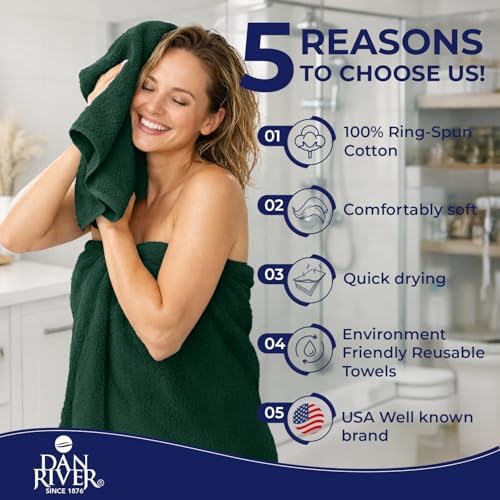DAN RIVER 8 Piece Luxury Bath Towels - Image 5