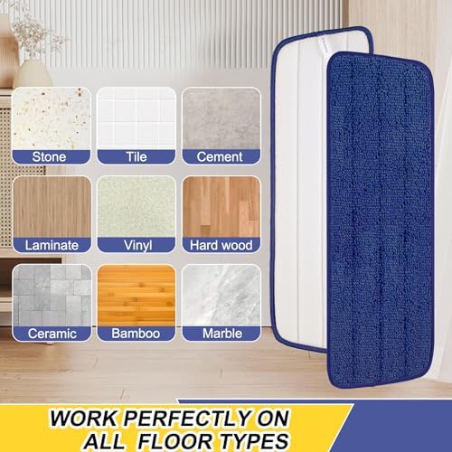 16.5 Inch Reusable Mop Pads Microfiber Spray Mop Replacement Heads - Image 4
