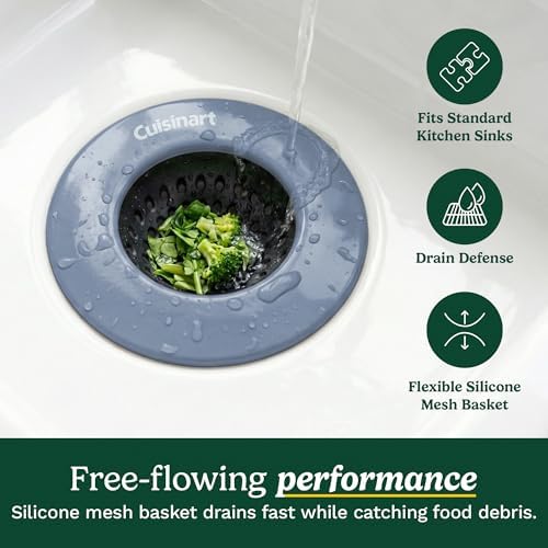 Cuisinart Sink Drain Strainer & Suction Cup Sponge Holder, 2-Piece Set - Image 3