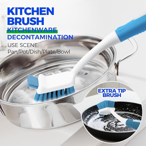 Holikme Cleaning Brush Set for Household Use, Scrub Brush, Kitchen Brush - Image 4