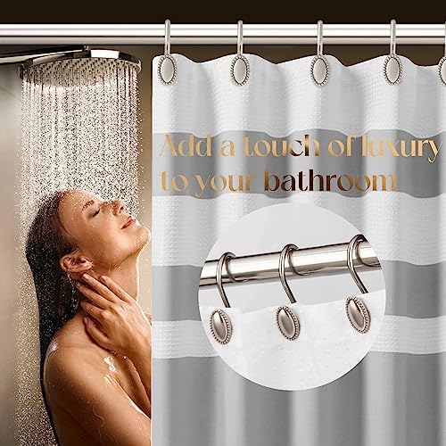 Brushed Nickel Shower Curtain Hooks - Image 4