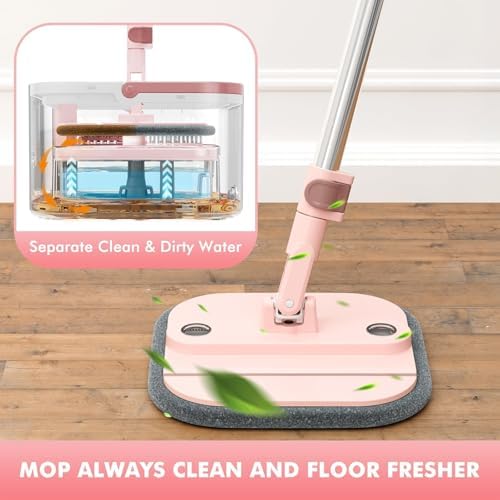 Upgraded Spin Mop and Bucket System Set, Self Separate Clean and Dirty Water - Image 3