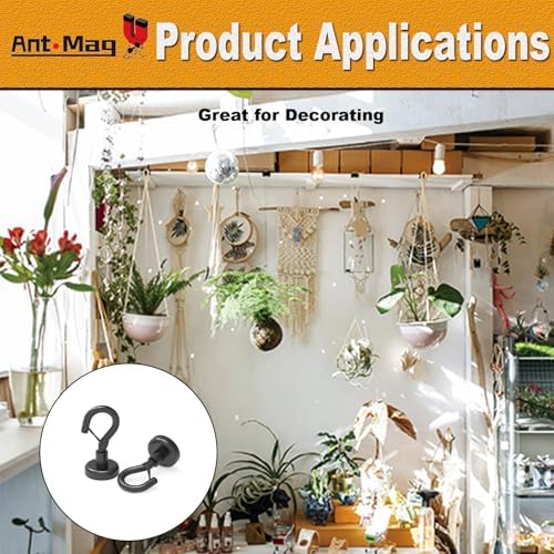 Ant Mag Magnetic Hooks Heavy Duty 22LBS Strong Magnet Snap Hooks 16 Pack - Image 6