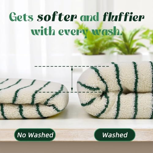 Jacquotha Green Striped Hand Towels - Image 7