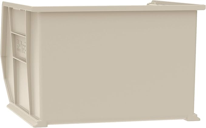 Akro-Mils 30270 AkroBins Plastic Storage Bins, Space-Saving Stackable Bins for Garage, Pantry, Craft Organization, 18-Inch x 16-Inch x 11-Inch, Stone, 3-Pack