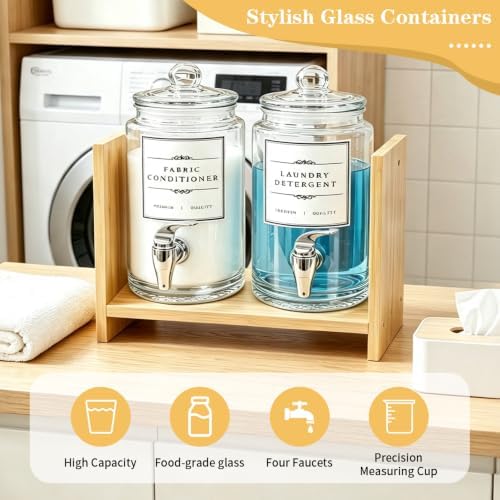 2 Laundry Detergent Dispenser 2 Glass Laundry Detergent Dispenser Includes - Image 6