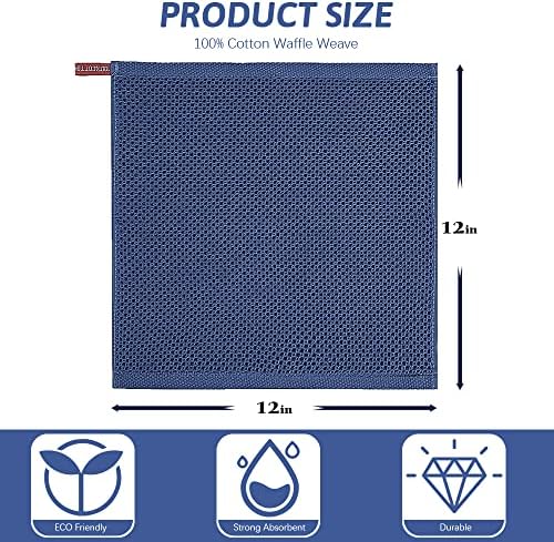Nialnant 6 Pack Kitchen Towels, 100% Cotton Absorbent Dish Cloths - Image 2