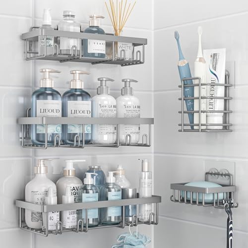 Liuoud 5 Pack Shower Caddy for Inside Shower by Liuoud