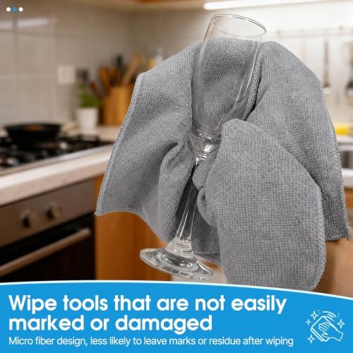 QYL Microfiber Cleaning Cloth, 12 Pack Cleaning Rags, Cleaning Towels, - Image 5