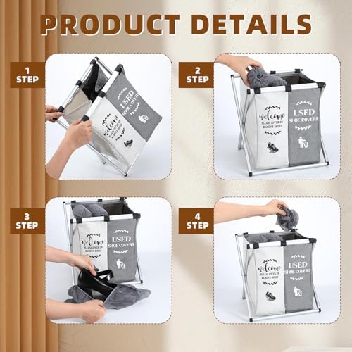 Wonderjune Foldable Disposable Shoe Cover Box Dispenser - Image 3