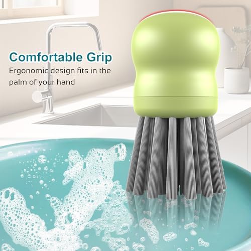 Mini Dish Brush for Cleaning Chicken Shredder, Long Bristles - Image 4