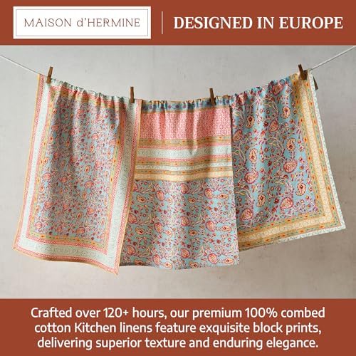 Maison d' Hermine Kitchen Towels Set of 3 100% Combed Cotton 27.50"x20" - Image 3