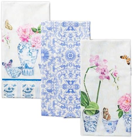 Maison d' Hermine Kitchen Towels Set of 3 Reusable 100% Cotton 27.50" x 20" by MaisondHermine