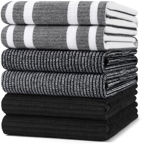 Homaxy Cotton 380 GSM Premium Kitchen Towels, 6 Pack by Homaxy