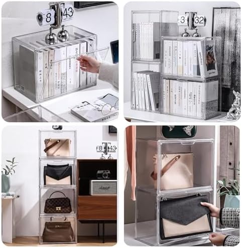 GUDEMAY Clear Stackable Plastic Storage Bins - Image 3