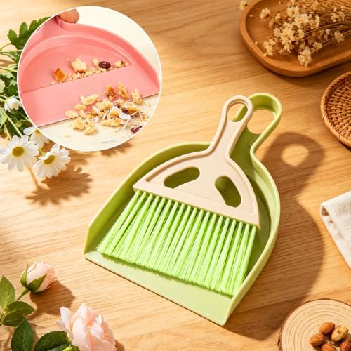Lamoutor 3 Pack Medium Hand Broom and Dustpan Set Medium Dust Pans - Image 4