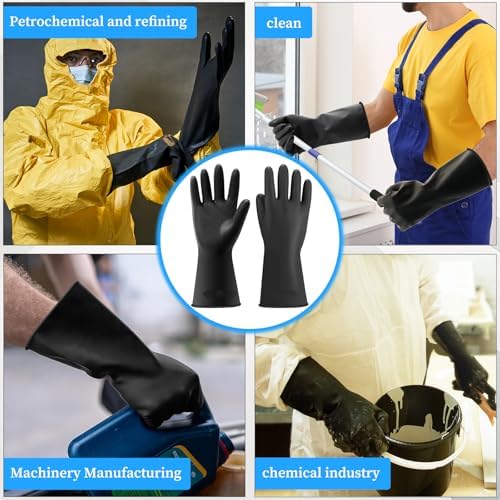 Haiou Chemical Resistant Nitrile Gloves Long Rubber Gloves - Image 7