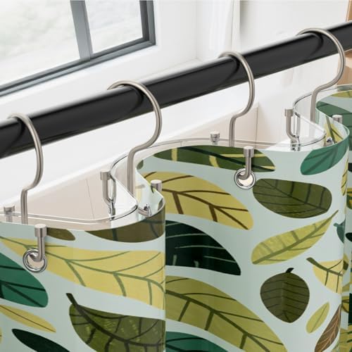 OEH Shower Curtain Hooks, Durable Shower Curtain Hooks Rust Proof, Shower Rings - Image 3
