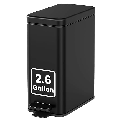 Cesun 2.6 Gallons Small Bathroom Trash Can by Cesun