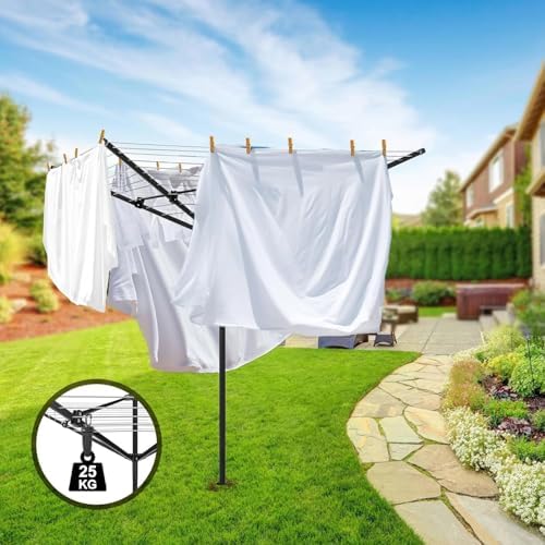 Heavy Duty Outdoor Umbrella Drying Rack, 12 Lines - Image 7