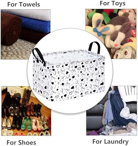 MAIZMZ Girls Empty Gift Basket Heart Print Storage Cube - Image 6