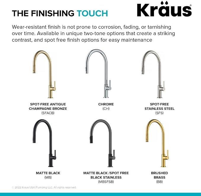 KRAUS Oletto High-Arc Single Handle Pull-Down Kitchen Faucet in Chrome - Image 12
