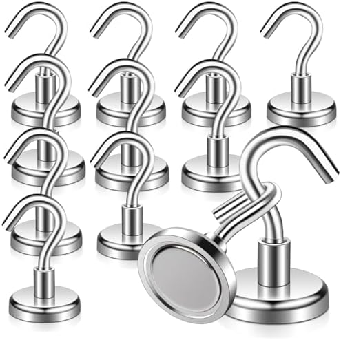 Super Strong Magnetic Hooks 40lbs+, 25MM Magnetic Hooks Heavy Duty by Keukenket