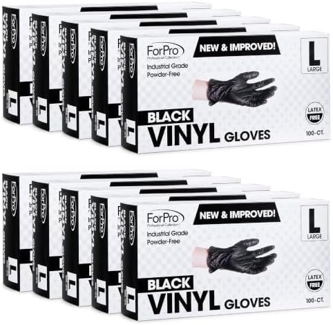 ForPro Disposable Vinyl Gloves, Industrial Grade, Powder & Latex Free, by ForProProfessionalCollection