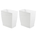iDesign Small Plastic Bathroom Trash Can, Slim Rectangle by iDesign