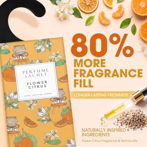 Large 12 Packs Flower Citrus Hanging Scented Sachets Long-Lasting Closet - Image 4