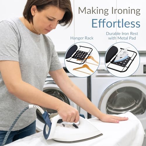 Ironing Board 48"x15" with Iron Rest, RAINHOL Black Full Size Iron Board - Image 7