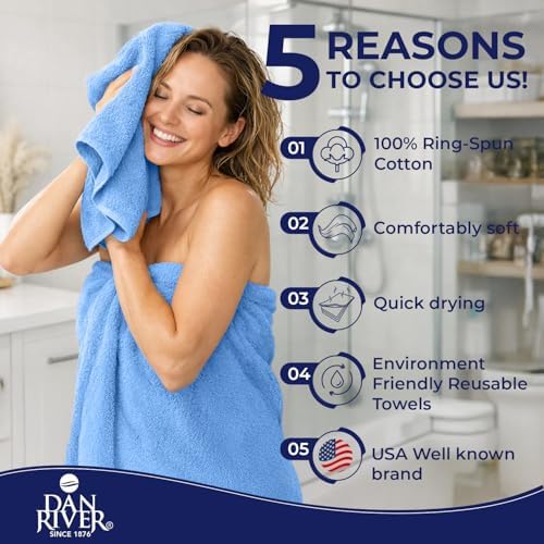 DAN RIVER 8 Piece Luxury Bath Towels - Image 5