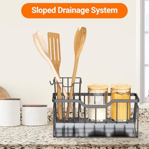 StorageRight Sponge Holder for Kitchen Sink, Stainless Sink Caddy Organizer - Image 7