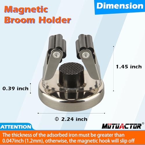 MUTUACTOR Magnetic Broom Holder, Anti-broken Broom and Mop Tool Holder - Image 5
