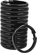 Shower Curtain Rings-24 Pack- Plastic O-Shaped Rings Hook Glide Easily on by Qulable